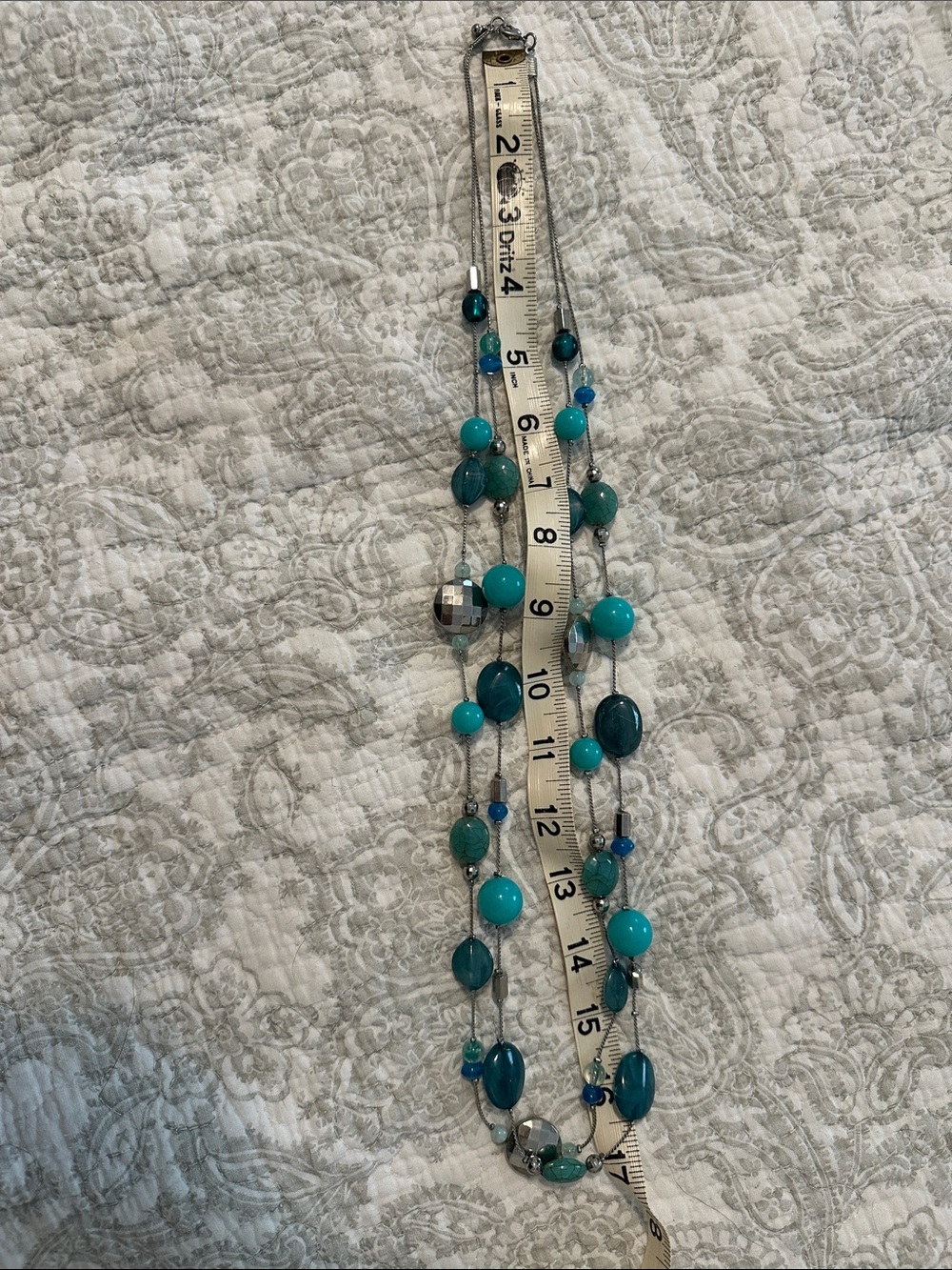 Turquoise Multi-Bead Layered Necklace - Brand Unknown
